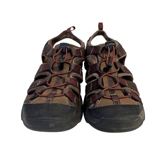 Dockers Sandals Mens 9M Brown Outdoor Hiking Fisherman Adjustable Toggle Closure - Picture 3 of 10
